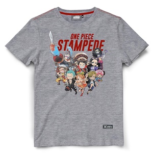 DOP-1120-GY-M เสื้อยืดวันพีซ ลาย Stampede SHC สีเทา DOP-1120-GY-M เสื้อยืดวันพีซ ลาย Stampede SHC สีเทา