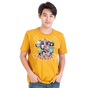 DOP-614-YE-S เสื้อยืดวันพีซ ลาย Straw Hat Crew เหลือง DOP-614-YE-S เสื้อยืดวันพีซ ลาย Straw Hat Crew เหลือง