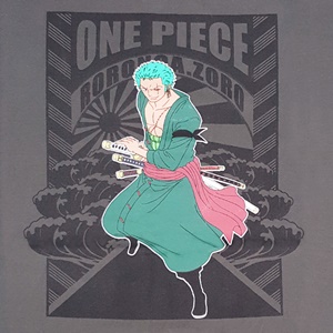 DOP-624-GY-S เสื้อยืดวันพีซ ลาย ZORO สีเทา 1 DOP-624-GY-S เสื้อยืดวันพีซ ลาย ZORO สีเทา 1