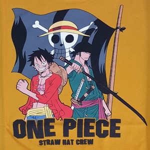 DOP-626-YE-S เสื้อยืดวันพีซ ลาย Luffy & Zoro สีเหลือง 1 DOP-626-YE-S เสื้อยืดวันพีซ ลาย Luffy & Zoro สีเหลือง 1