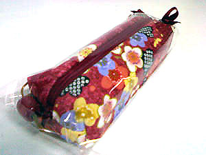 กระเป๋าสตรี : กระเป๋ากล่อง ลายดอกท้อ พื้นสีชมพูเข้ม 1