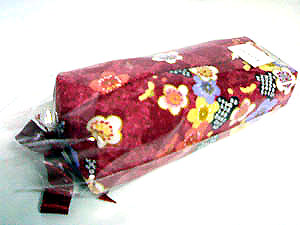 กระเป๋าสตรี : กระเป๋ากล่อง ลายดอกท้อ พื้นสีชมพูเข้ม 2
