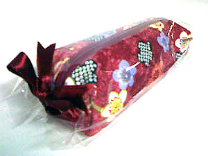 กระเป๋าสตรี : กระเป๋ากล่อง ลายดอกท้อ พื้นสีชมพูเข้ม 0